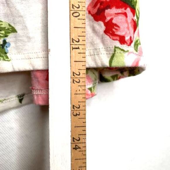 Soprano Girls Blouse White Red Floral Sleeveless Scoop Neck Stretch Lace XL (16) - Picture 6 of 10